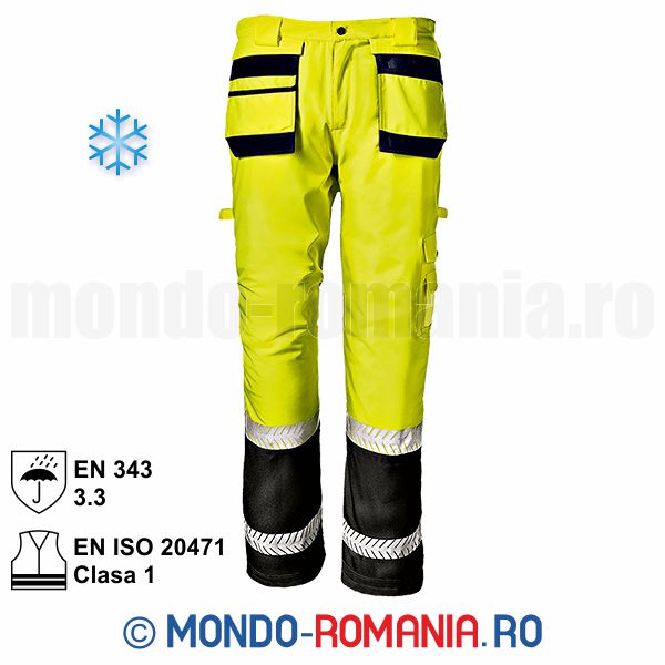 Echipament protectie - Pantaloni reflectorizanti, impermeabili, de iarna